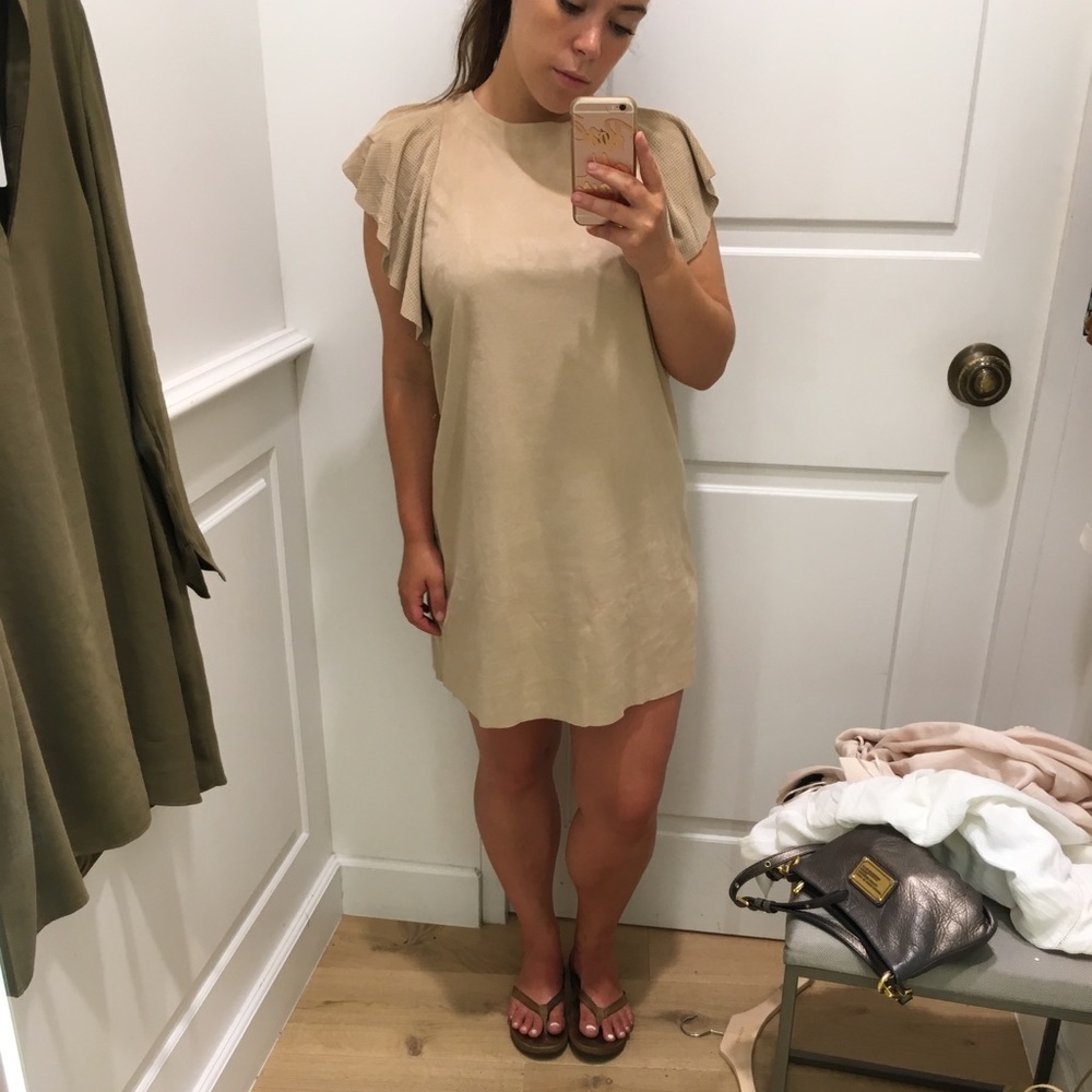 NWT - camel colored suede dress from Mango